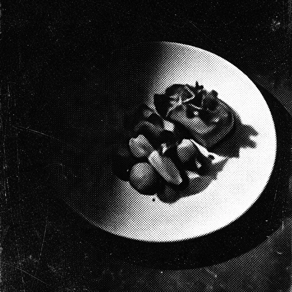 Plated dish in shadow